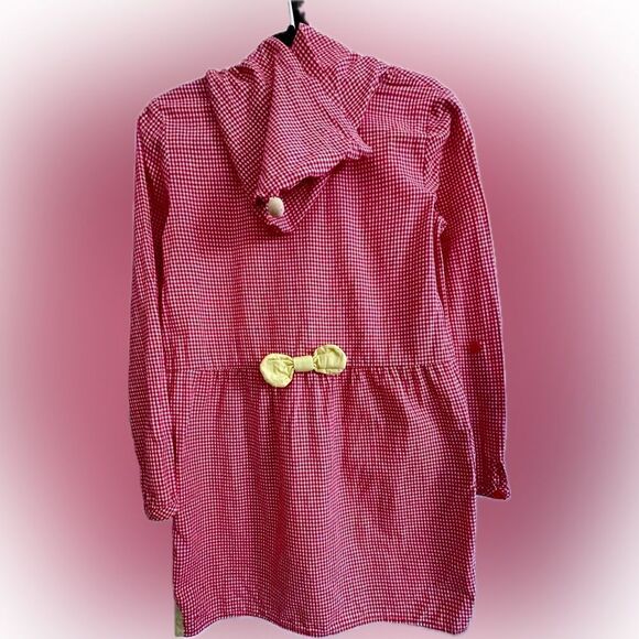 À La Sha Hooded Red Gingham Tunic - Picture 5 of 5